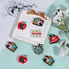 10Pcs 5 Styles Teachers' Day Silicone Focal Beads SIL-SZ0001-70-3