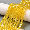 Transparent Electroplate Glass Beads Strands EGLA-A039-T2mm-B22-4