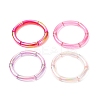 4Pcs 4 Color Acrylic Curved Tube Stretch Bracelets Set for Women BJEW-JB09305-01-1