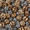 100Pcs 2 Patterns Printed Natural Wooden Beads WOOD-BY0001-01-5