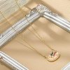 Brass Micro Pave Cubic Zirconia Star Oval Pendant Necklaces LS-NJEW-R018-04G-02-3