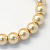 Baking Paint Pearlized Glass Pearl Round Bead Strands HY-Q003-4mm-42-2
