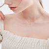 8Pcs Brass Micro Pave Clear Cubic Zirconia Pendants KK-LP0001-87-3