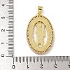 Rack Plating Brass Micro Pave Cubic Zirconia Pendants KK-I718-09G-C-3