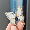 Butterfly Alloy Rhinestone Brooches for Backpack Clothes PW-WG36D64-03-1