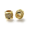 Brass Micro Pave Clear Cubic Zirconia European Beads ZIRC-I070-096G-1
