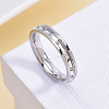304 Stainless Steel with Crystal Rhinestone Finger Rings FS-WGF5DC4-09-2