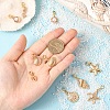 10Pcs 10 Styles Ocean Theme Alloy with Plastic Pearl European Dangle Charms PALLOY-YW00089-5