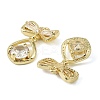 Brass Micro Pave Cubic Zirconia Pendants KK-C107-20B-G-2