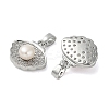 Brass Micro Pave Cubic Zirconia Pendants KK-U045-19P-2