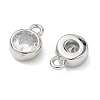 Brass with Clear Cubic Zirconia Pendants KK-I476-12P-2