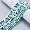 Handmade Polymer Clay Beads Strands CLAY-CA0001-03-5