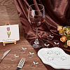 24Pcs Flower Acrylic Wine Glass Charms HJEW-BC00037-5