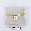 Bohemian Style Brass Rectangle Charm Bracelets FS-WG04134-02-1