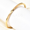 304 Stainless Steel Cuff Bangles for Women BJEW-H644-04G-3