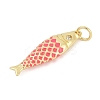 Brass with Cubic Zirconia Pendants KK-G522-43G-02-2