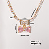 Colorful Sparkling Heart-shaped Necklace with Exquisite Fashionable Style FI4728-3-1