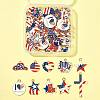 60Pcs 15 Styles Independence Day Alloy Enamel Pandants FIND-FS0004-41-6