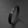 Braided Imitation Leather Cord Bangles for Men WGDB0D2-01-2