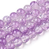 Transparent Crackle Baking Paint Glass Beads Strands X2-DGLA-T003-01A-10-1