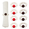 Wooden Beaded Napkin Rings AJEW-FH00004-1