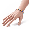Dyed Natural Pearl Beaded Stretch Bracelet for Kids BJEW-JB09189-01-2