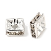 Brass Rhinestone Spacer Beads KK-I362-01C-01S-1