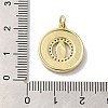 Rack Plating Brass Micro Pave Cubic Zirconia with Synthetic Opal Pendants KK-D088-18G-4