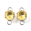 304 Stainless Steel Micro Pave Cubic Zirconia Connector Charms STAS-H240-50P-08-1