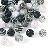40Pcs 8 Styles Resin Rhinestone Beads RESI-CW0001-23-3