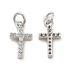 Brass Micro Pave Cubic Zirconia Charms KK-E068-VB259-1