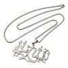 201 Stainless Steel Pendant Necklaces NJEW-C066-14P-2