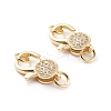 Brass Micro Pave Clear Cubic Zirconia Lobster Claw Clasps X-ZIRC-I043-30B-G-02-1