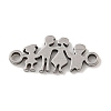 201 Stainless Steel Connector Charms STAS-S146-03P-1