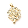 Brass Micro Pave Cubic Zirconia Pendants KK-G519-14G-01-1