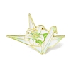 Paper Crane & Lily Flower Alloy Enamel Pin Backs for Clothes for Women JEWB-F043-02B-1