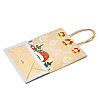 Christmas Theme Printed Paper Tote Bags with Handles ABAG-B008-03-4