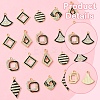 28Pcs 11 Styles Alloy Enamel Pendants FIND-FS0003-24-3