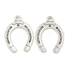 Tibetan Style Alloy Horseshoe Pendants TIBEP-23708-AS-RS-3