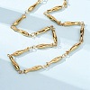 304 Stainless Steel Fish Link Chain Necklaces for Women NJEW-K299-01G-2