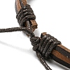 6Pcs 6 Style Adjustable Braided Imitation Leather Cord Bracelet Set BJEW-F458-09-5