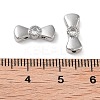 Brass Pave Clear Cubic Zirconia Bowknot Multi-Strand Links KK-B102-37A-01P-3