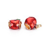 Rack Plating Alloy Enamel European Beads MPDL-N039-180-2