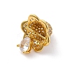 Rack Plating Brass with Cubic Zirconia Pendants KK-Q010-04G-2