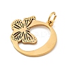 Ion Plating(IP) 201 Stainless Steel Pendants STAS-N103-184G-O-2