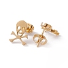 304 Stainless Steel Tiny Hollow Out Skull Stud Earrings for Women LS-STAS-A065-07G-2