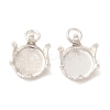 Ion Plating(IP) 304 Stainless Steel Charms Rhinestone Claw Settings STAS-U025-02B-S-1