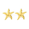 Ion Plating(IP) 304 Stainless Steel Starfish Stud Earrings EJEW-K295-16G-1
