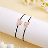 2Pcs Brass Enamel Butterfly Link Bracelets Set JB731B-5