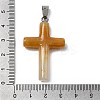 Natural Yellow Aventurine Cross Pendants KK-D021-04F-P-3